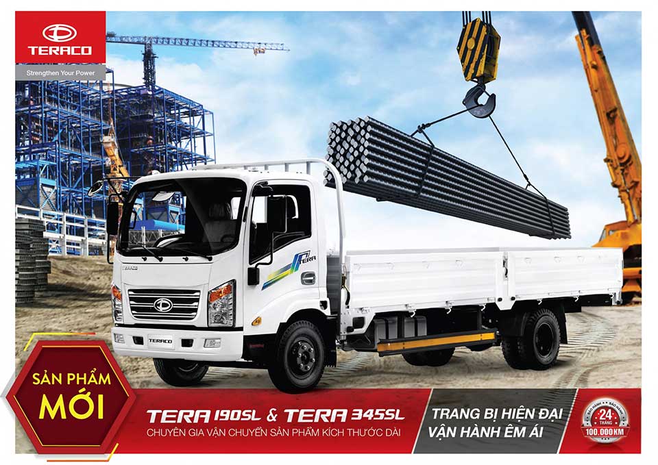 xe tải 3.5 tấn thùng 6m2 tera 345sl