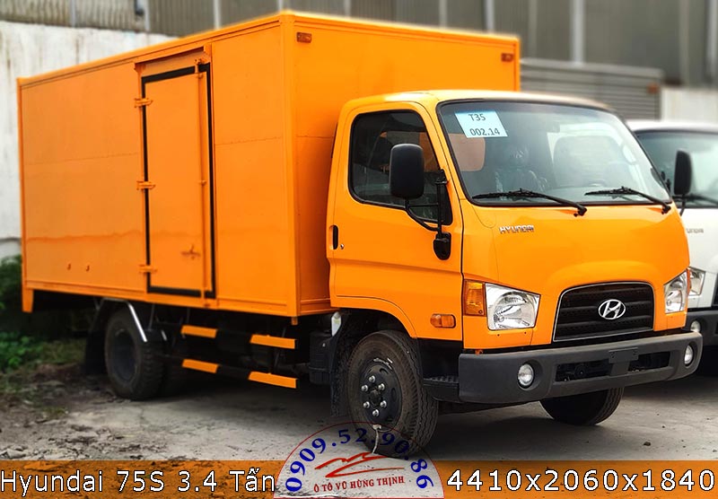 hyundai 75s thùng kín 3t4