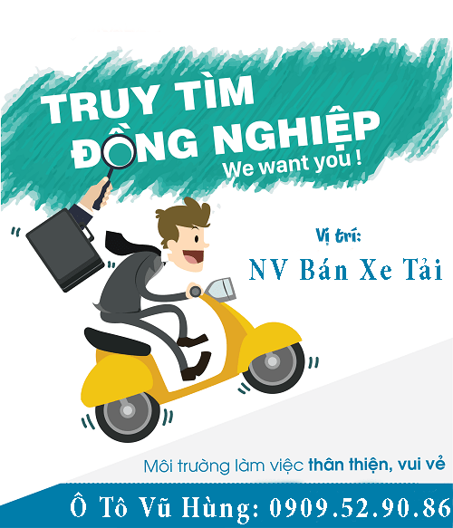 Tuyển tư vấn bán hàng xe tải